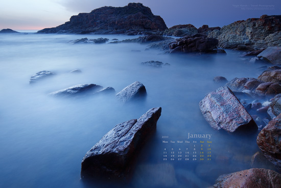 Mimosa Rocks Calendar January 2010. Since I started my monthly free desktop 