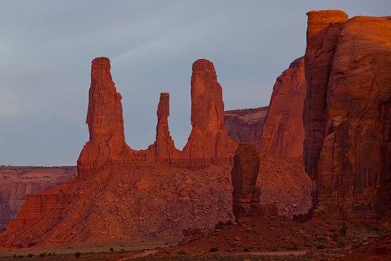 Three Sisters, Monument Valley, Arizona, USA