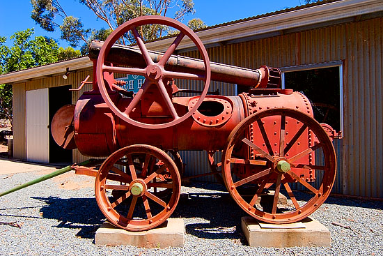 Haevy machinery at Cobar Heritage Centre