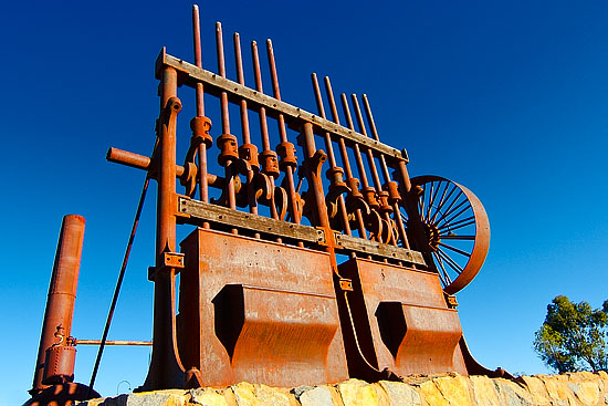 Heavy machinery at Cobar Heritage Centre