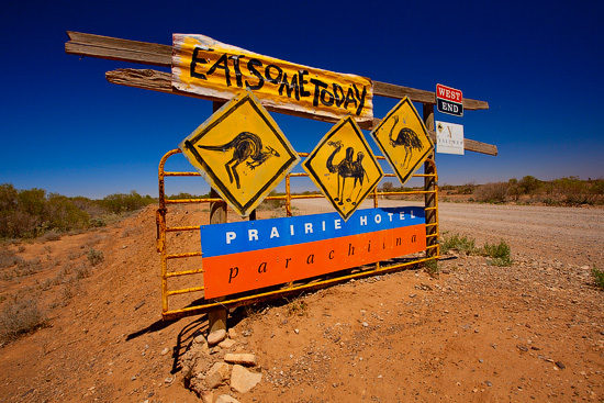 Parachilna Prairie Hotel Sign