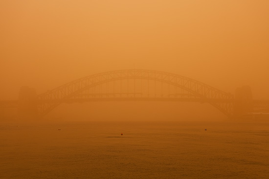 Sydney Harbour Bridge under Dust Blanket, Sydney, Australia
