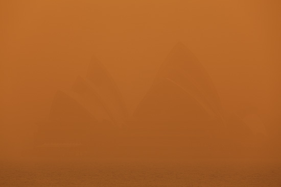 Sydney Opera House Under Dust Blanket, Sydney, Australia