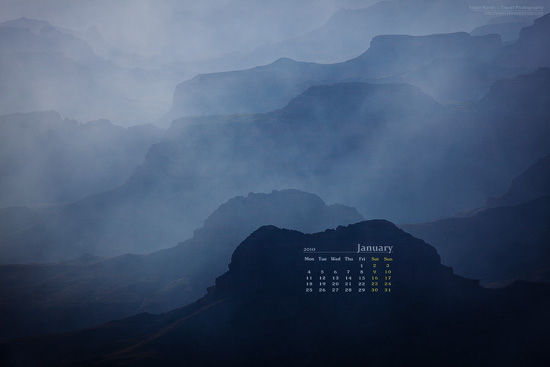 Grand Canyon Calendar January 2010